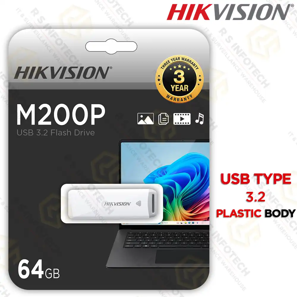 HIKVISION M200P 3.2 64GB PEN DRIVE (3YR)