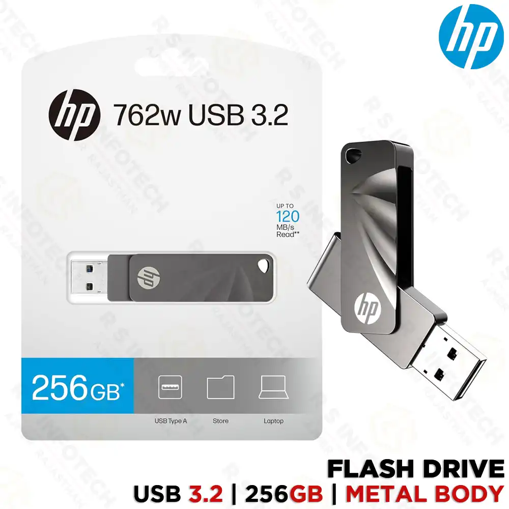 HP 762W 256GB USB FLASH DRIVE | USB 3.1 | METAL BODY DESIGN