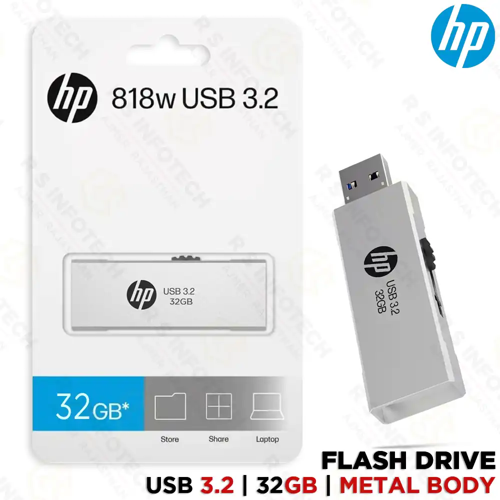 HP 818W 32GB 3.2 PEN DRIVE METAL BODY