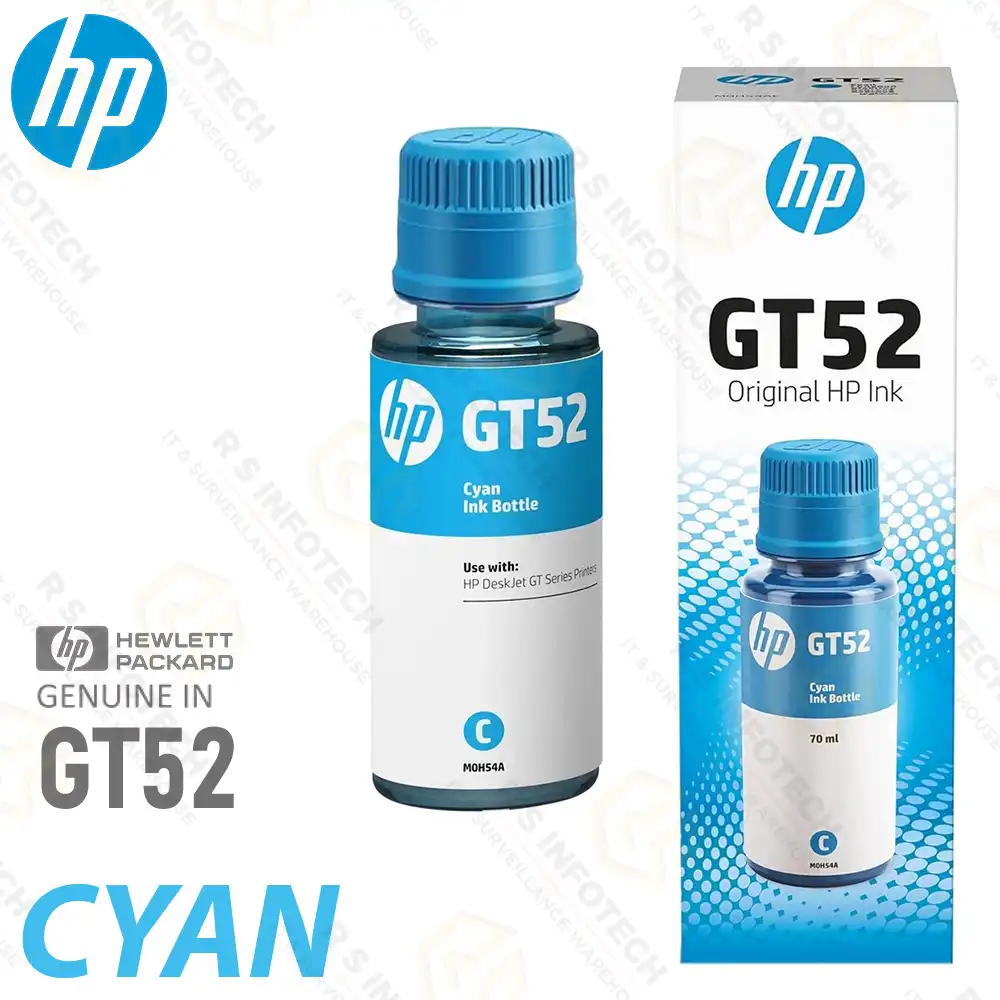 HP INK BOTTLE GT52 CYAN ORIGINAL INK BOTTLE