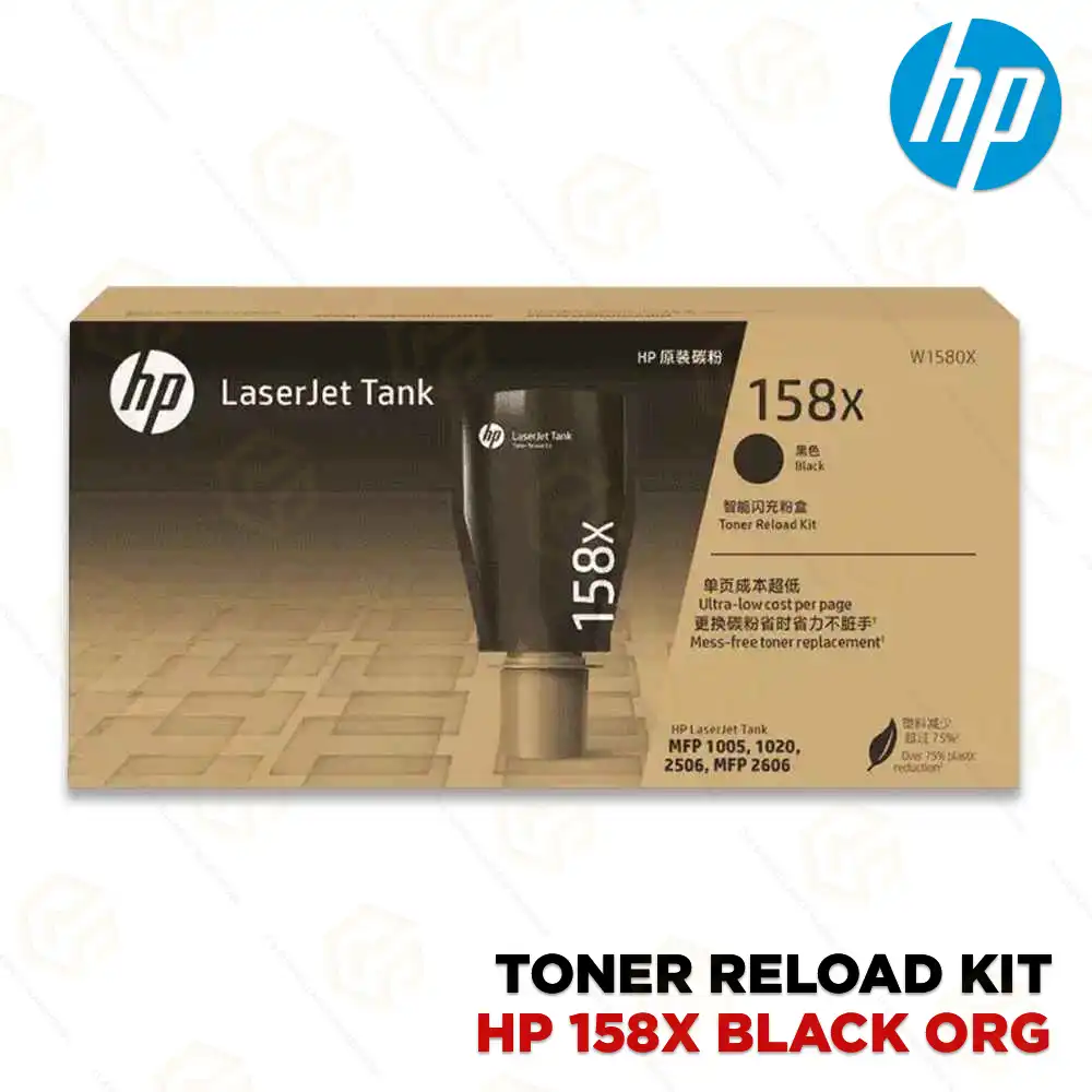 HP REFILL KIT 158X BLACK FOR HP NEVERSTOP SERIES PRITNERS