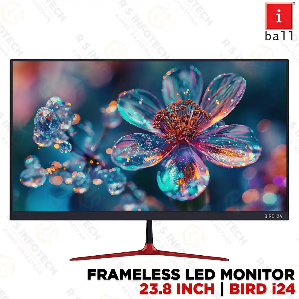iBALL BIRD I24 23.8″ FHD MONITOR – 75 HZ, 4 MS, HDMI + VGA, WALL‑MOUNTABLE | ONSITE (3YEAR)