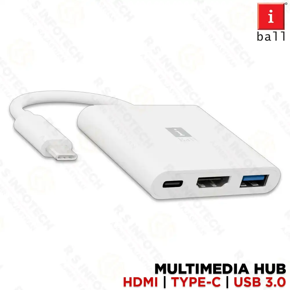 IBALL BRIDGE 31 MULTIPORT HUB | 3-IN-1 | TYPE-C PD 100W | HDMI 4K | USB 3.2 GEN 1
