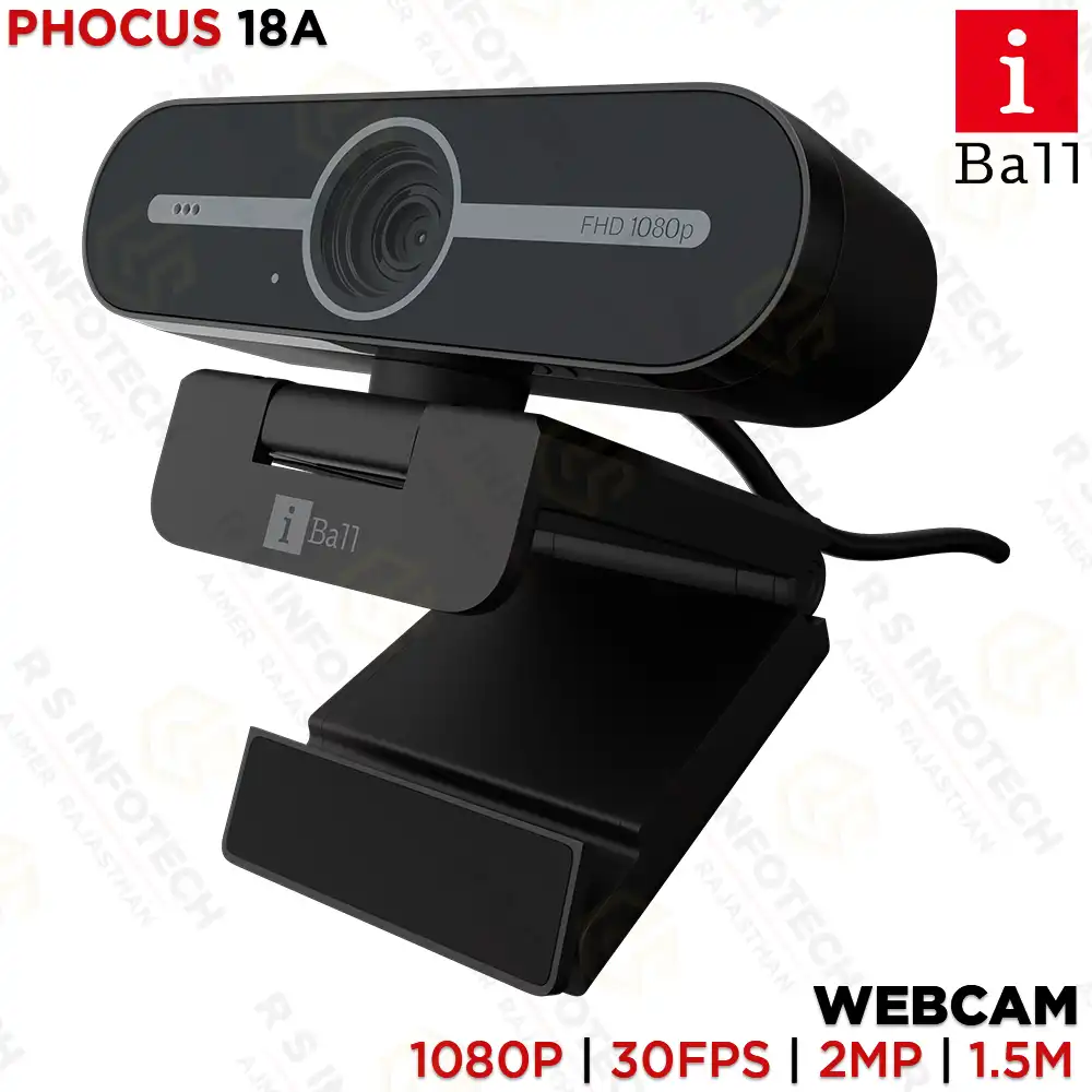 IBALL PHOCUS 18A IB2020 1080P WEB CAMERA | FULL HD | BUILT-IN MIC | USB