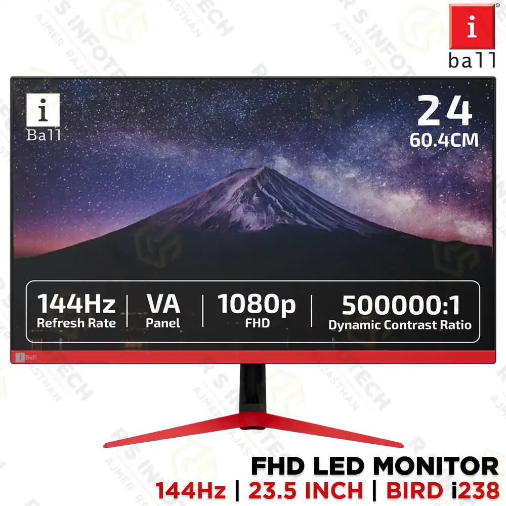 IBALL PIXELENT 241 BIRD i238 24" 144HZ FHD GAMING MONITOR | BUILD IN SPEAKERS