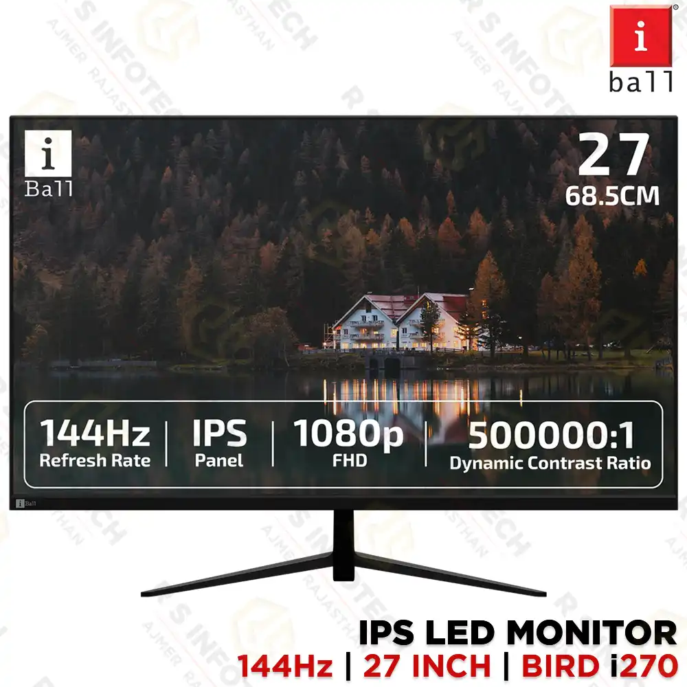 IBALL PIXELENT 271 BIRD i270 27" 144HZ FHD IPS GAMING MONITOR | BUILD IN SPEAKERS