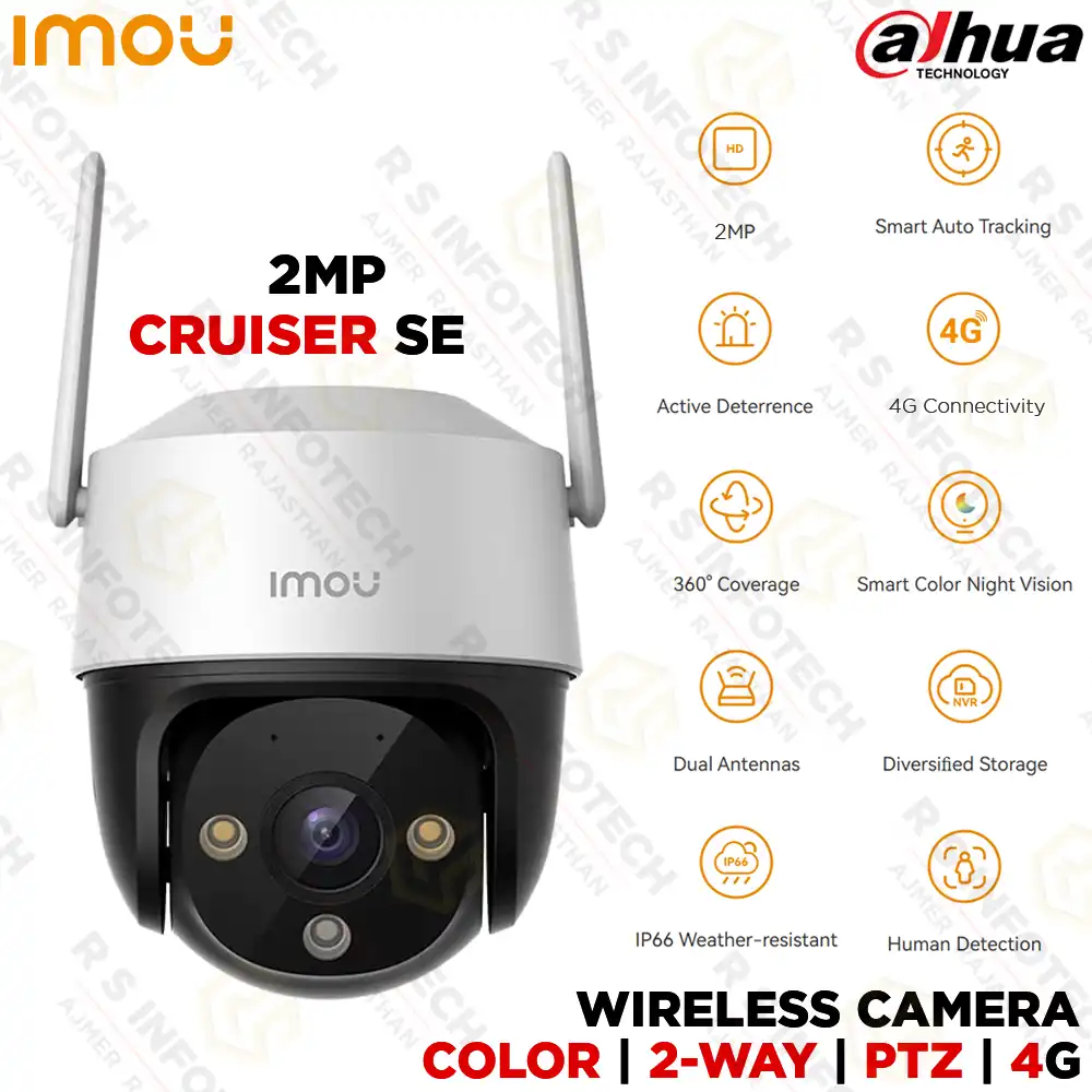 IMOU IPC-S21FP CRUISER SE 2MP 4G OUTDOOR CAMERA COLOR NIGHT VISION WITH MIC, FHD PAN/TILT