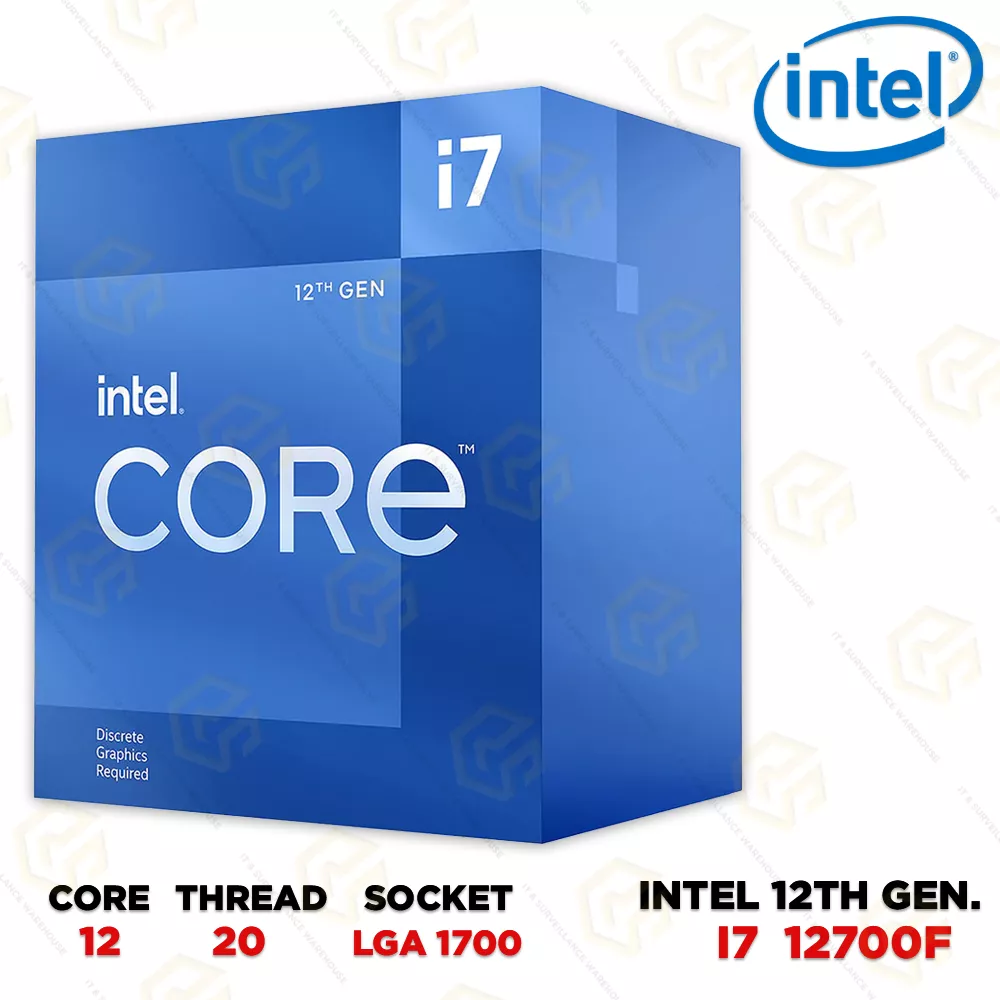 INTEL CORE I7 12TH GENERATION PROCESSOR 12700F – 2.1 GHZ LGA1700 WITHOUT GRAPHICS (3 YEAR)