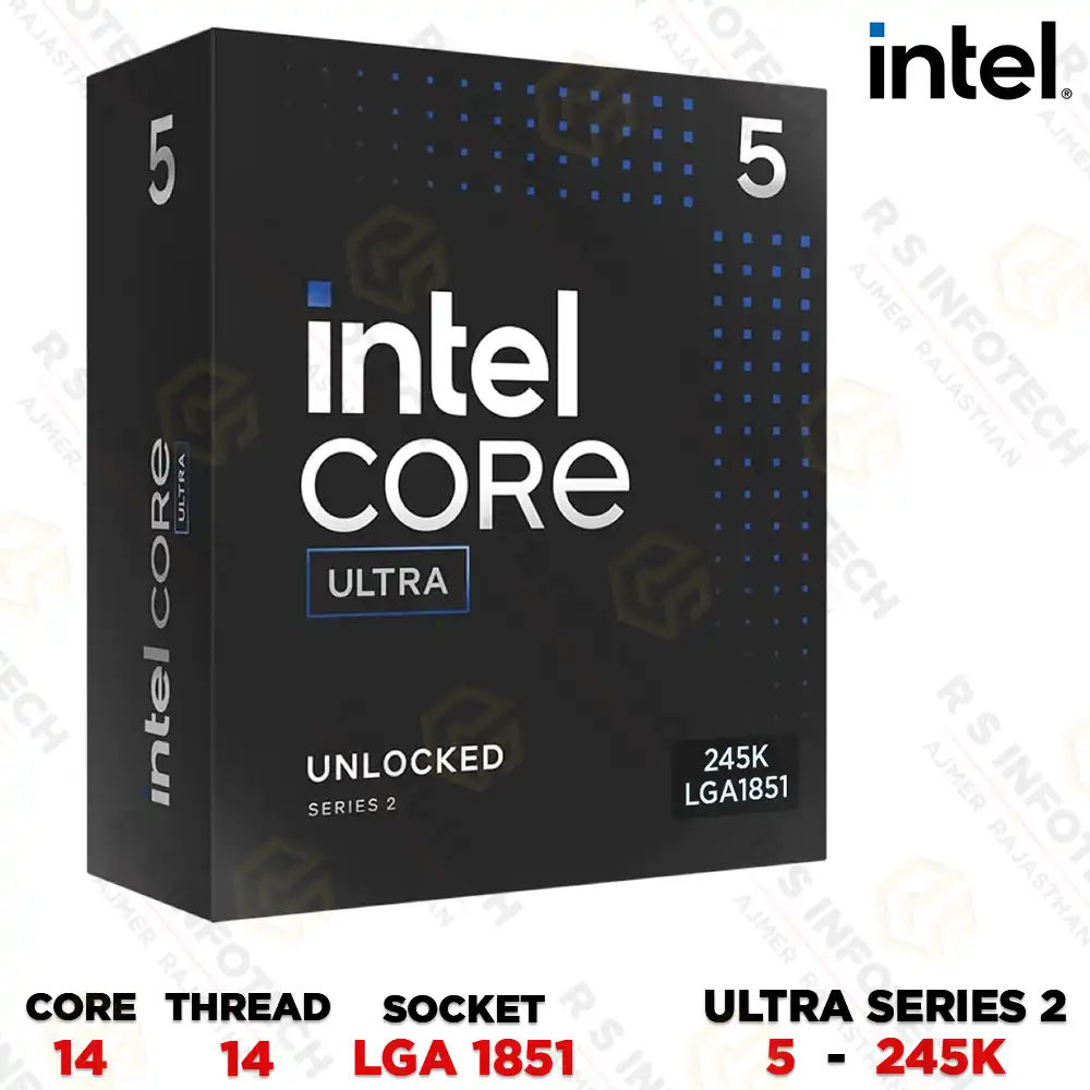 INTEL CORE ULTRA 5 245K 14-CORE DESKTOP PROCESSOR LGA1851 WITH GRAPHICS (3 YEAR)