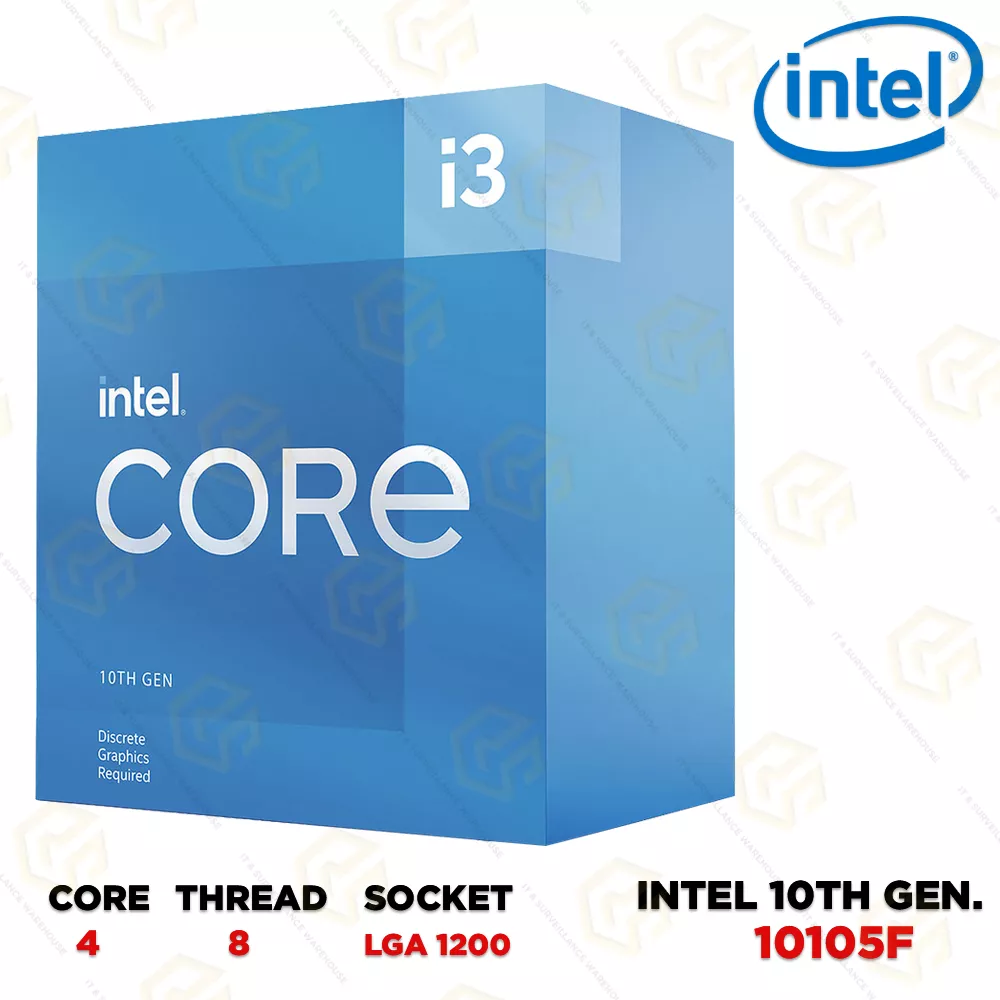 INTEL CORE I3 10TH GENERATION PROCESSOR 10105F – 3.7 GHZ LGA1200 WITHOUT GRAPHICS (3 YEAR)