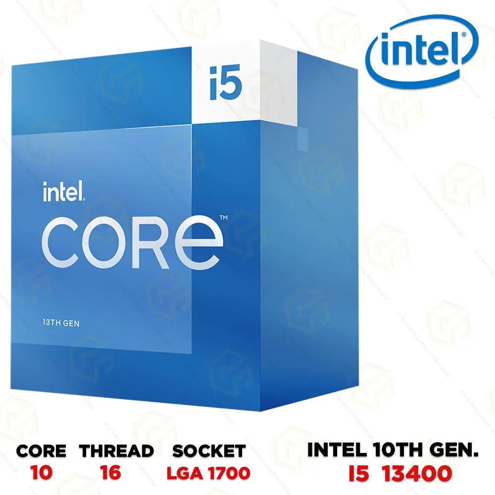 INTEL CORE I5 13TH GENERATION PROCESSOR 13400 – 2.5 GHZ LGA1700 WITH GRAPHICS (3 YEAR)