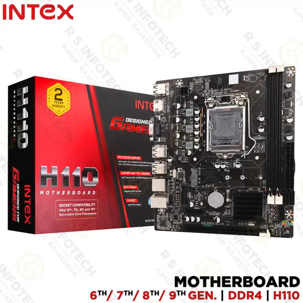 INTEX H110 LGA 1151 6TH, 7TH, 8TH, 9TH GEN DESKTOP MOTHERBOARD