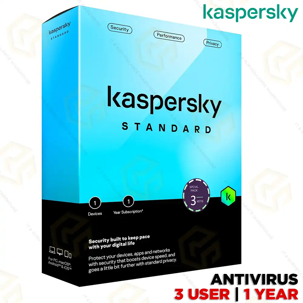 KASPERSKY STANDARD ANTIVIRUS | 3 USERS |1YR