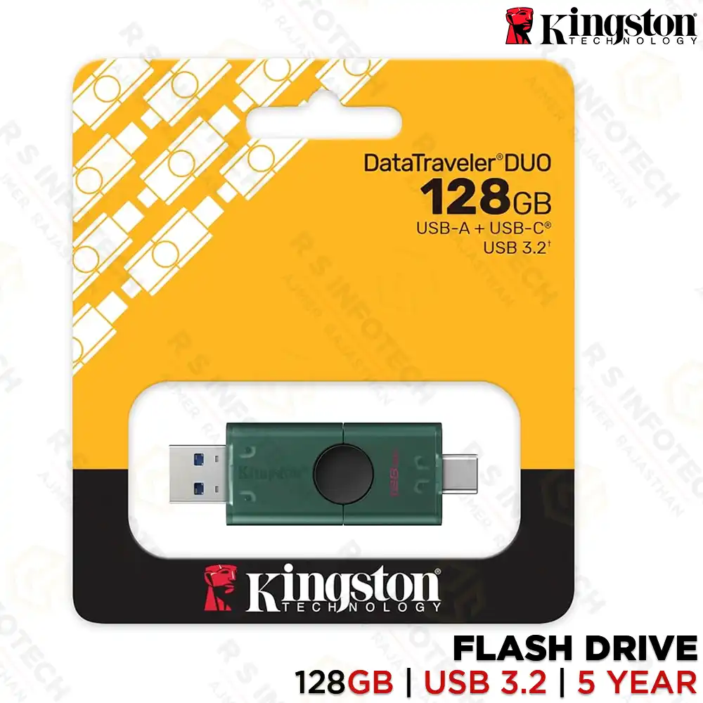 KINGSTON 3.2 128GB DUAL TYPE PEN DRIVE | USB+TYPE-C