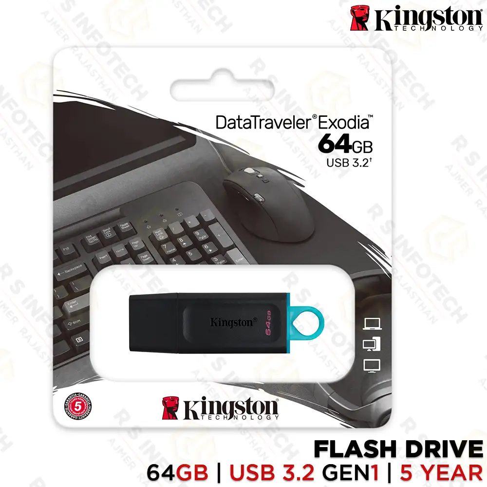 KINGSTON DATATRAVELER EXODIA DTX/64BIN - 64GB USB 3.2 PEN DRIVE