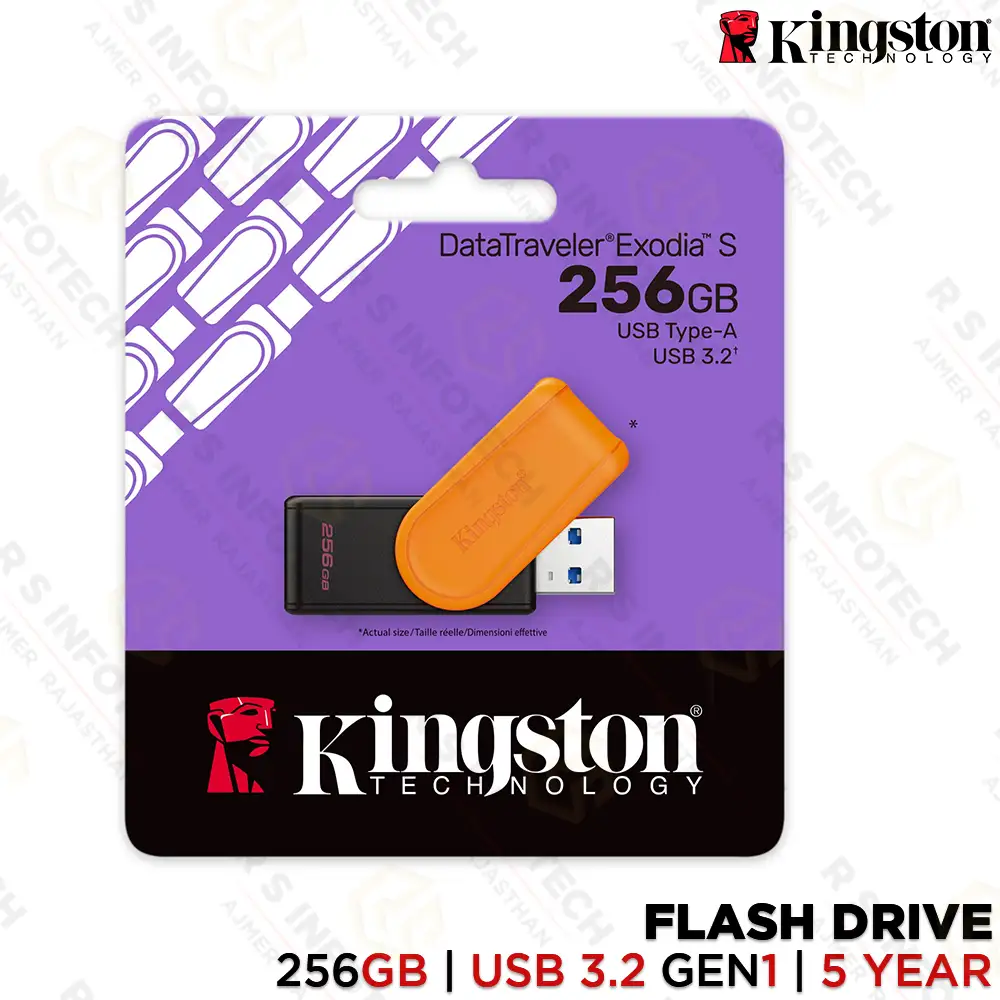 KINGSTON DATATRAVELER EXODIA S 256GB PEN DRIVE | USB 3.2 GEN 1 | 5Y WARRANTY