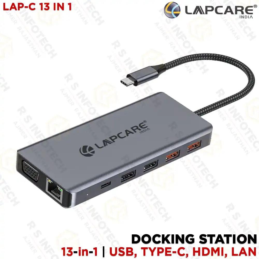 LAPCARE 13IN1 USB+TYPE-C DOCKING STATION | LOX-038