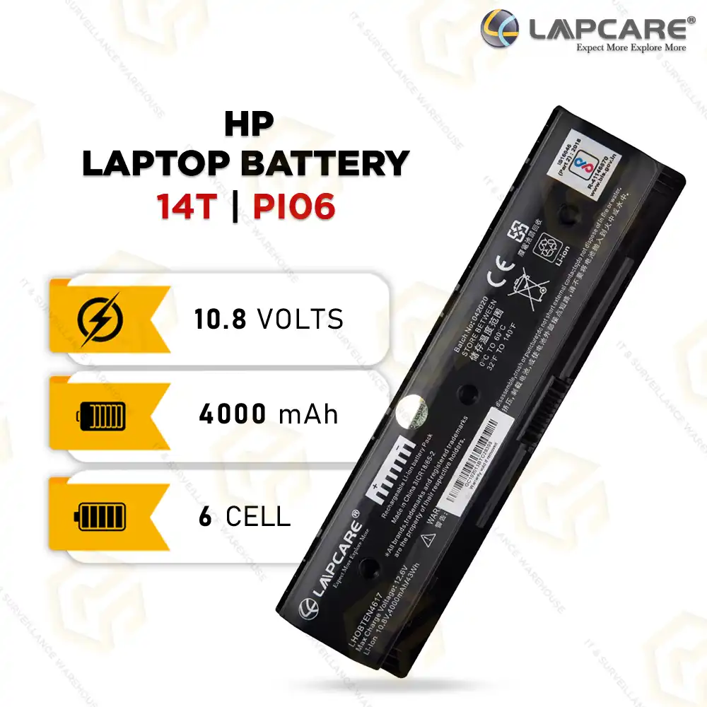 LAPCARE 14T/PI06 6C HP LAPTOP BATTERY