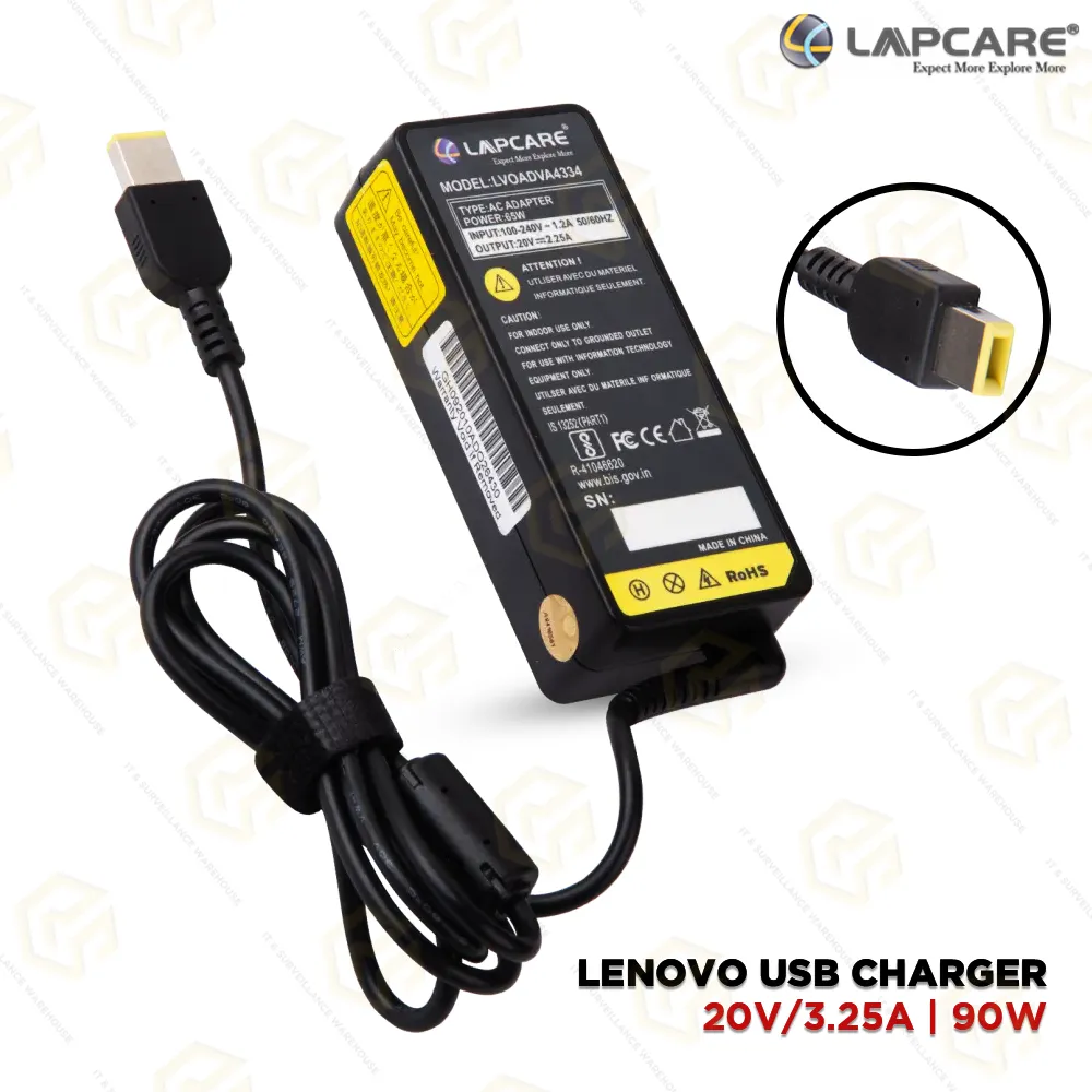 LAPCARE 20V/3.25A 65W LENOVO USB PIN