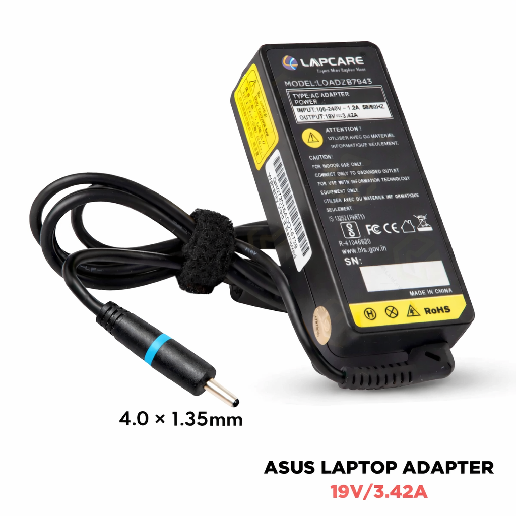 LAPCARE 65WT 19V/3.42A ASUS SLIM PIN LOADZB7943(4.0*1.35MM)