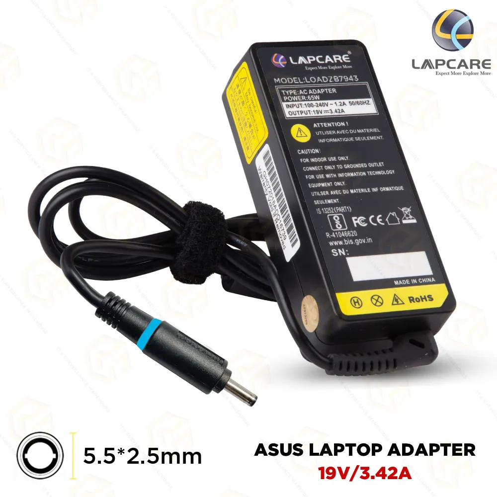 LAPCARE 65WT 19V/3.42A ASUS SLIM PIN LOADZB7943(4.0*1.35MM)