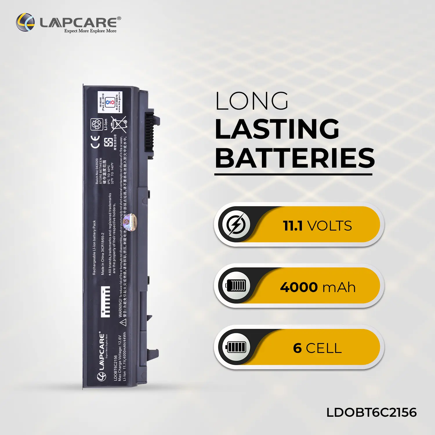 LAPCARE BATTERY 6700B | 6500B | 6735B | 8440P