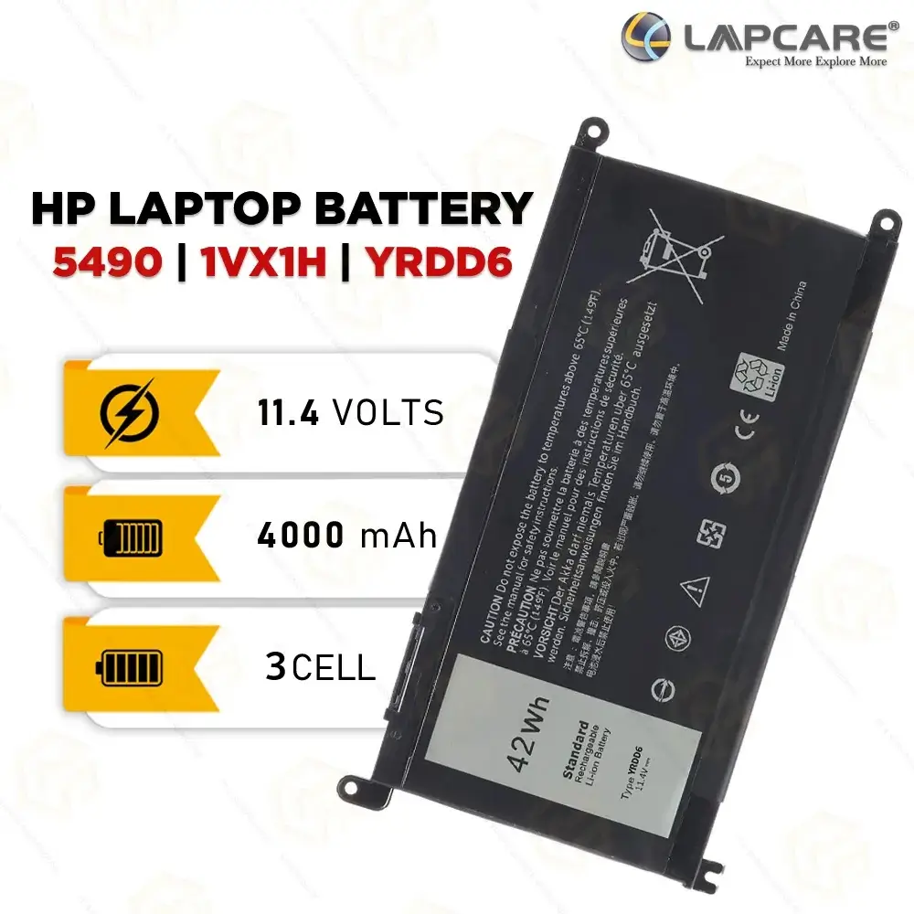 LAPCARE BATTERY FOR DELL INSPRON/VOSTRO YRDD6, P9OF, 01VX1H, 0VM732, OFDRHM