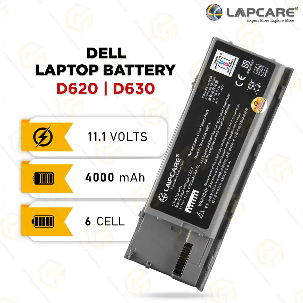 LAPCARE LAPTOP BATTERY D620