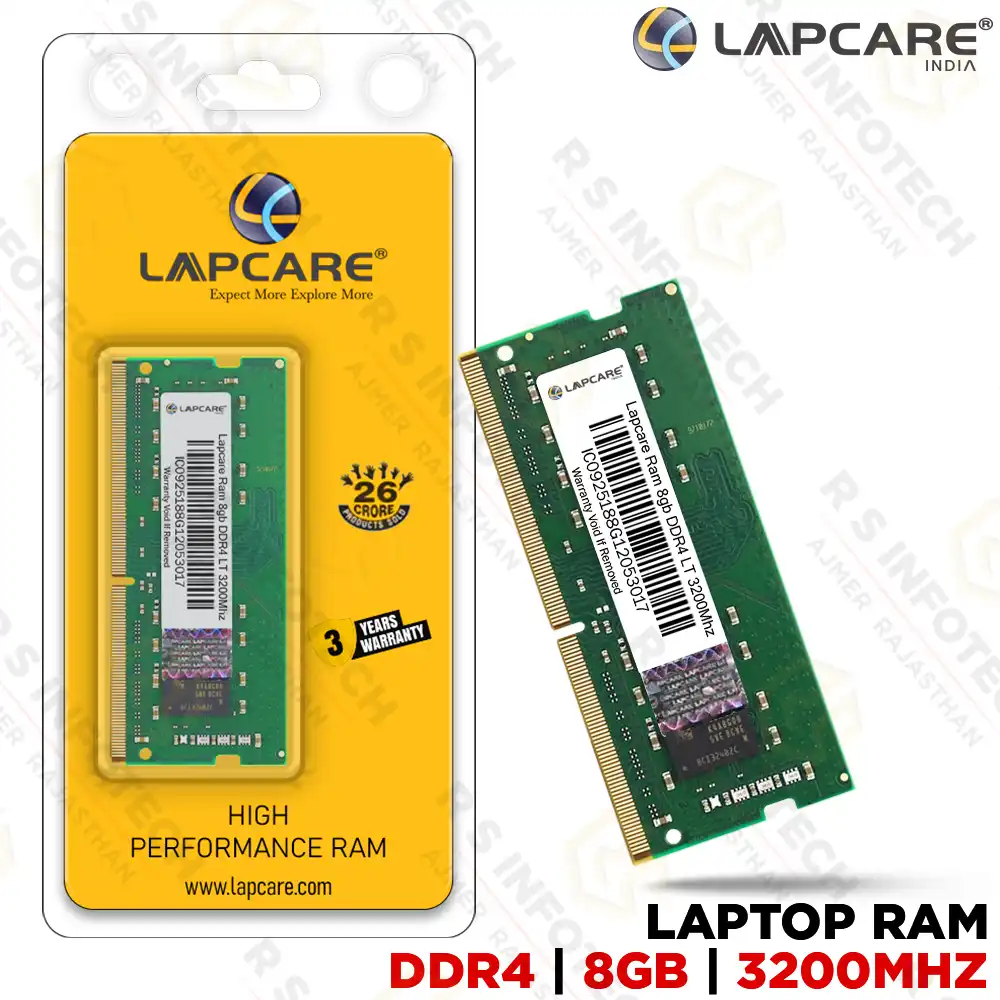 LAPCARE LOME8G7664 8GB DDR4 3200MHZ | LAPTOP RAM | HIGH-SPEED PERFORMANCE (3 YEAR)