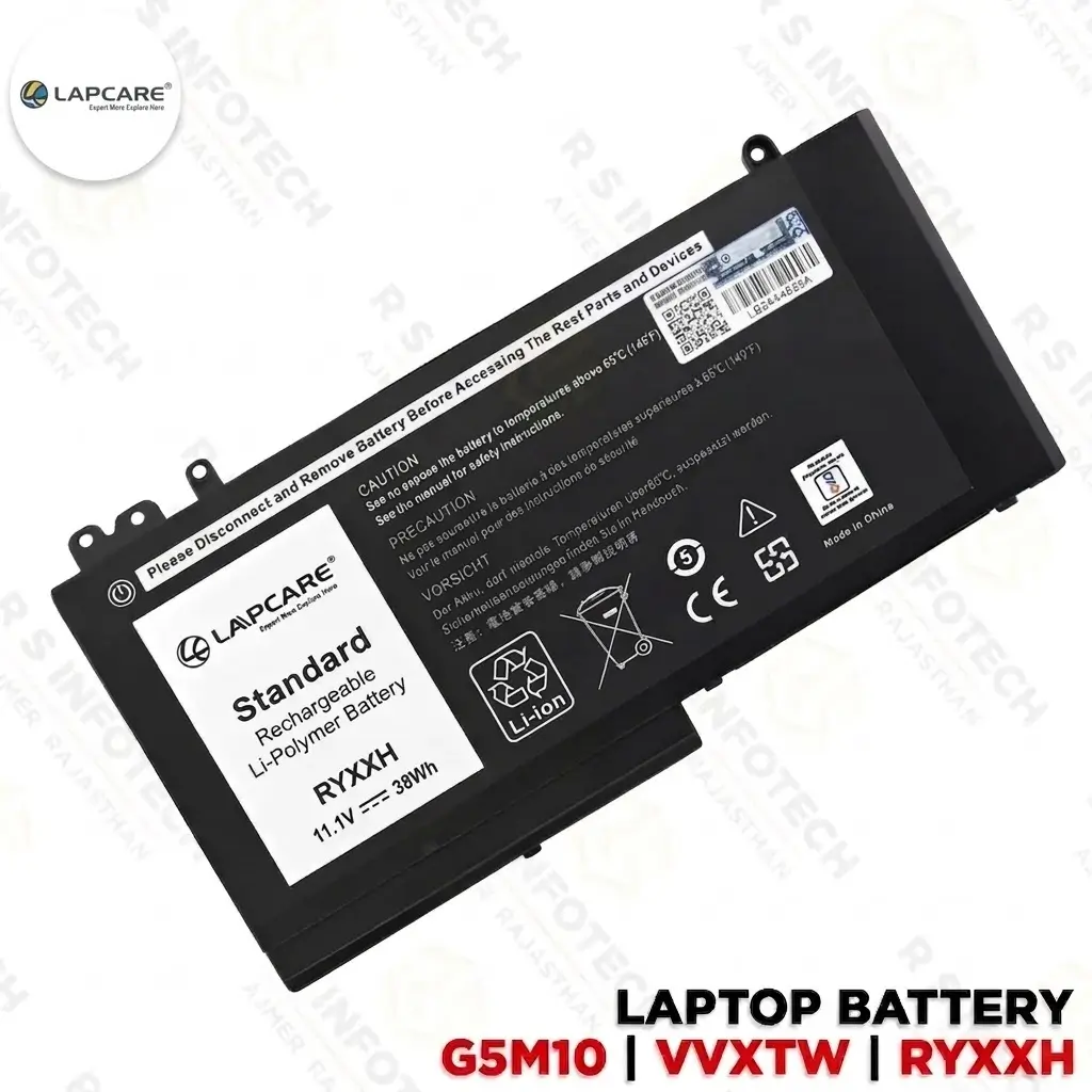 LAPCARE RYXXH 0RYXXH 9P4D2 R5MD0 YD8XC 5TFCY VVXTW VY9ND 0VY9ND LAPTOP BATTERY