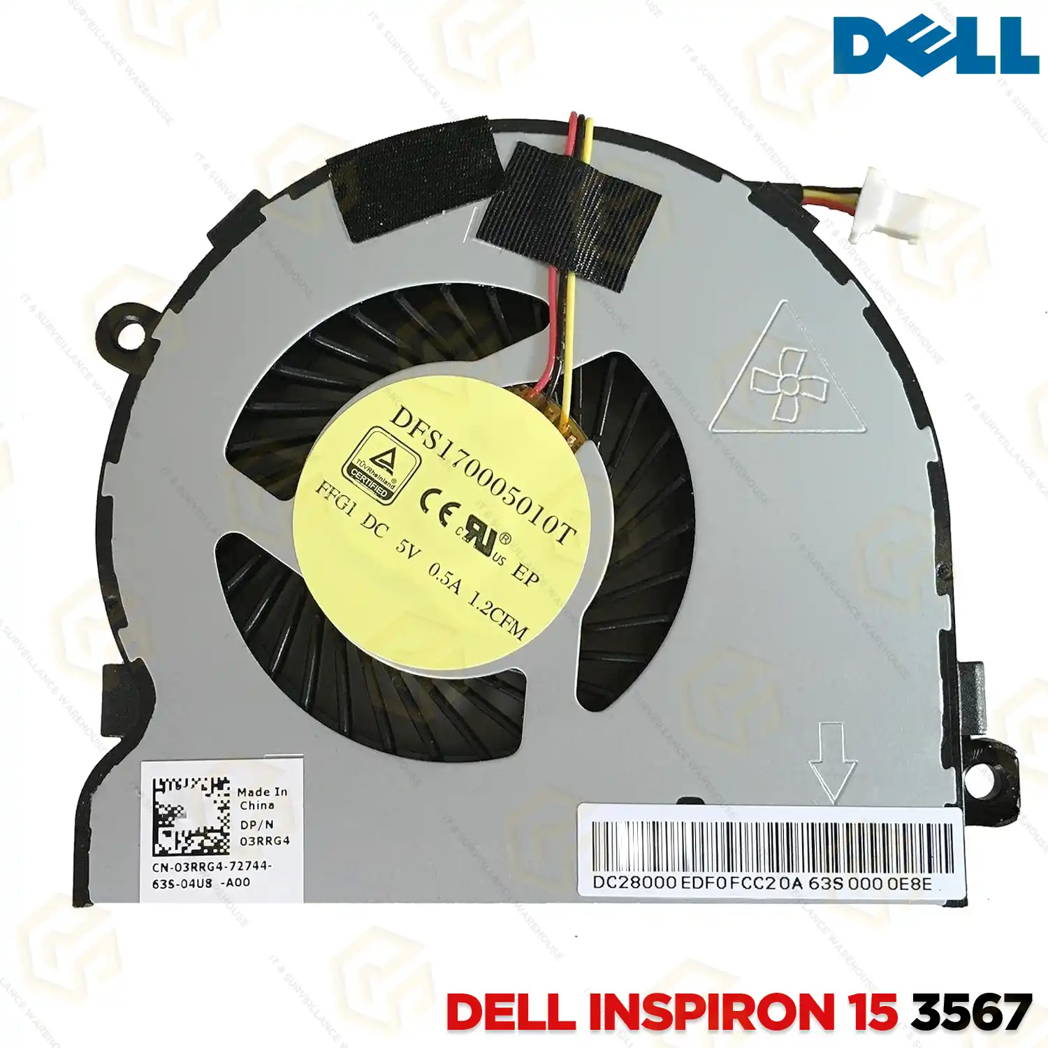 LAPTOP FAN FOR DELL INSPIRON 15-3567 | 3565 | 3568 | P63F