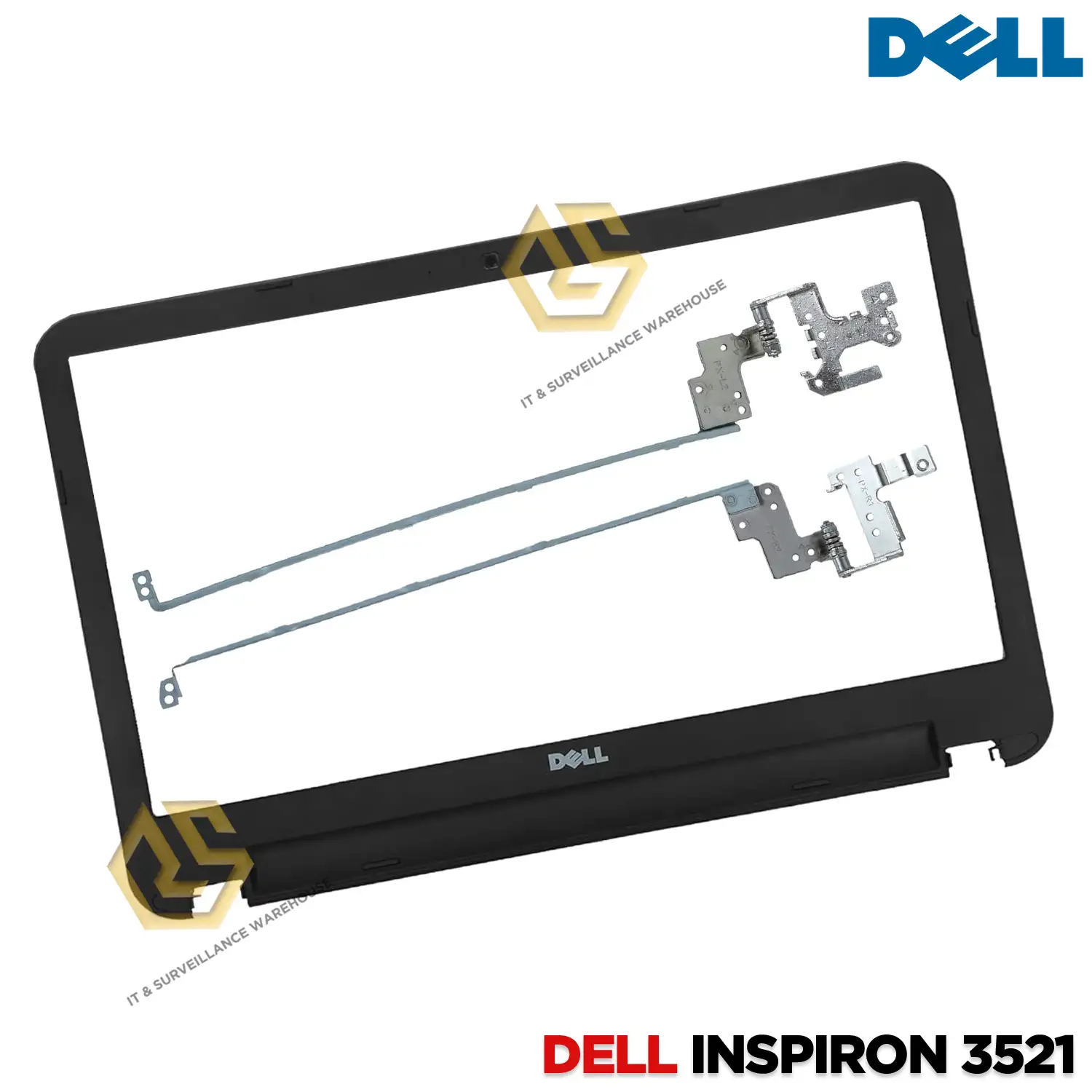 LAPTOP PANEL FOR DELL INSPIRON 3521 3537 5537 WITH HINGES (BLACK)