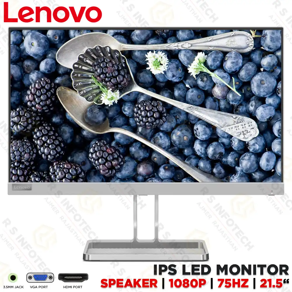 LENOVO L22I-40 21.5" FHD IPS MONITOR | 75HZ | HDMI + VGA | 99% SRGB | SPEAKERS (3 YEAR)