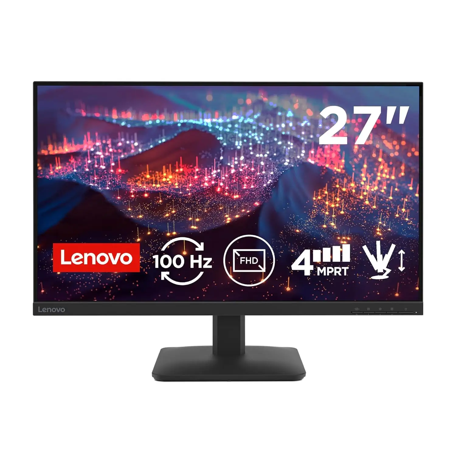 LENOVO L27-4E | 27" FHD IPS 100HZ ULTRASLIM MONITOR | 4MS, 99% SRGB | BLACK | 68CDKAC1IN
