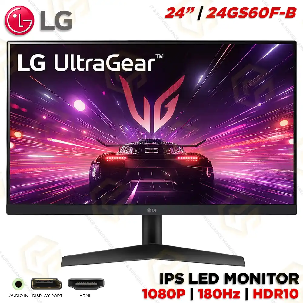 LG 24GS65F-B 24″ FHD IPS ULTRAGEAR MONITOR 180 HZ, 1 MS, G‑SYNC, HDR10, 99% sRGB (3YEAR)