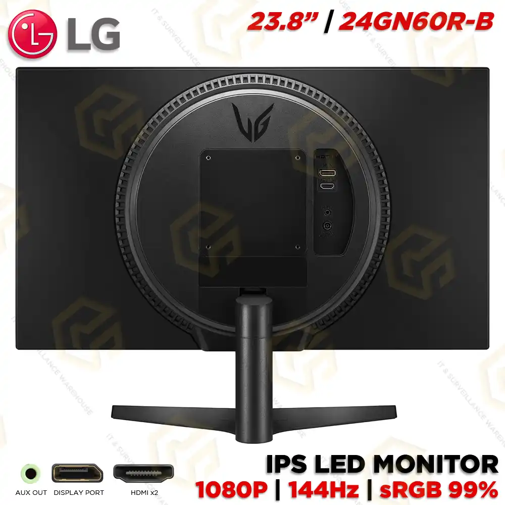 LG ULTRAGEAR 24GN60R 23.8" FHD IPS GAMING MONITOR WITH 144HZ, HDR10, FREESYNC (3YEAR)