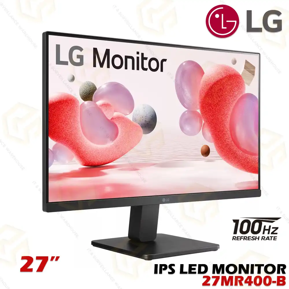 LG 27MR400‑B 27″ FHD IPS MONITOR – 100 HZ, 5 MS, HDMI + VGA, AMD FREESYNC (3YEAR)