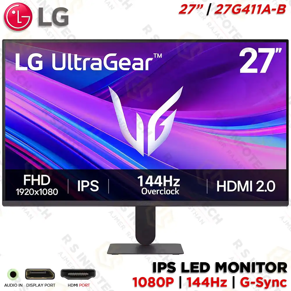 LG 27G411A-B 27" ULTRAGEAR FHD IPS 144HZ GAMING MONITOR (3YEAR)