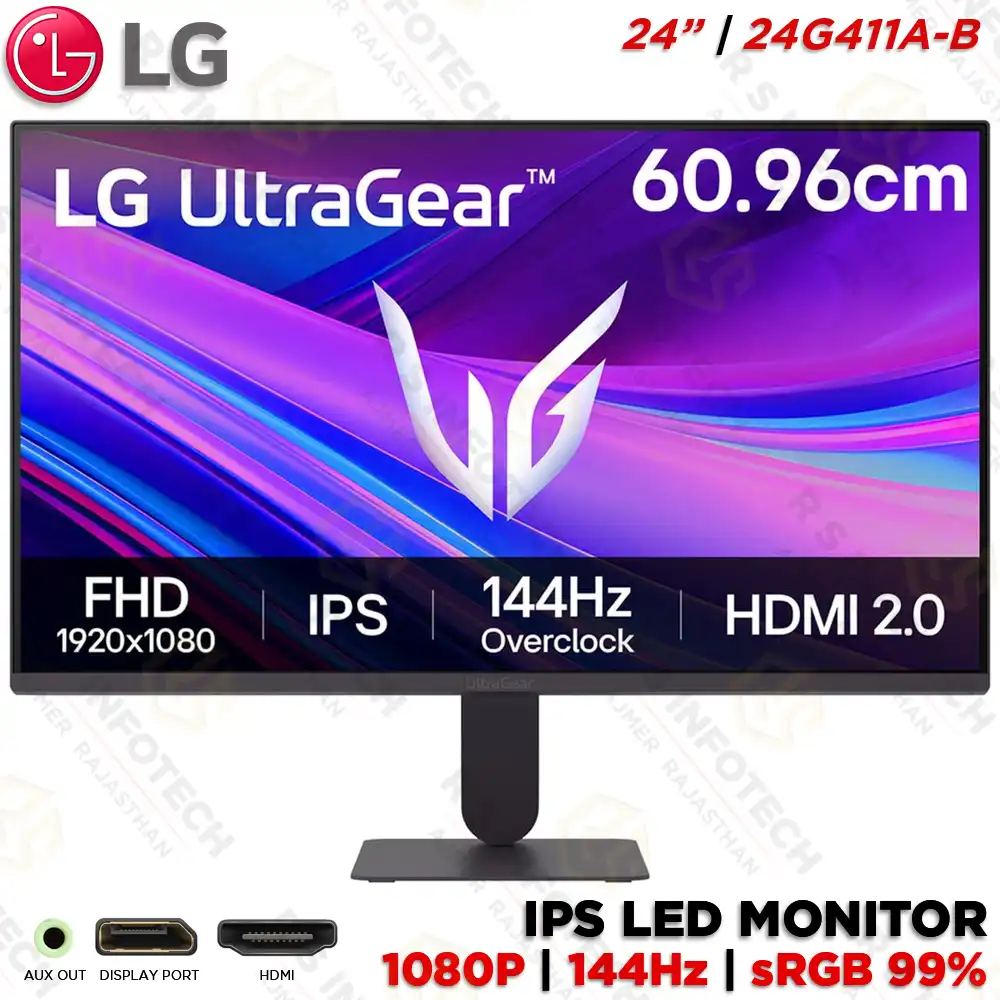 LG ULTRA GEAR 24G411A 144HZ IPS 24" FHD GAMING MONITOR