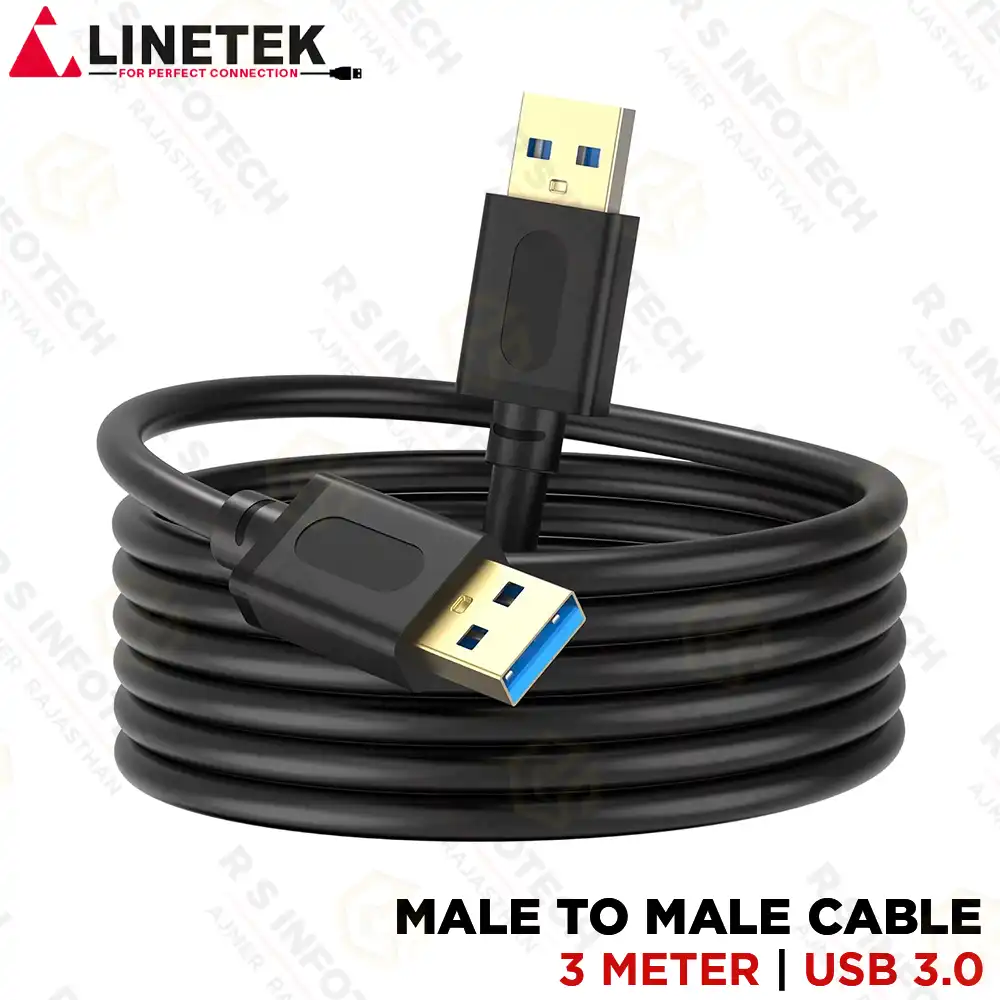 LINETEK USB TO USB 3MTR CABLE 3.0 (TYPE-A TO TYPE-A) U3AA3