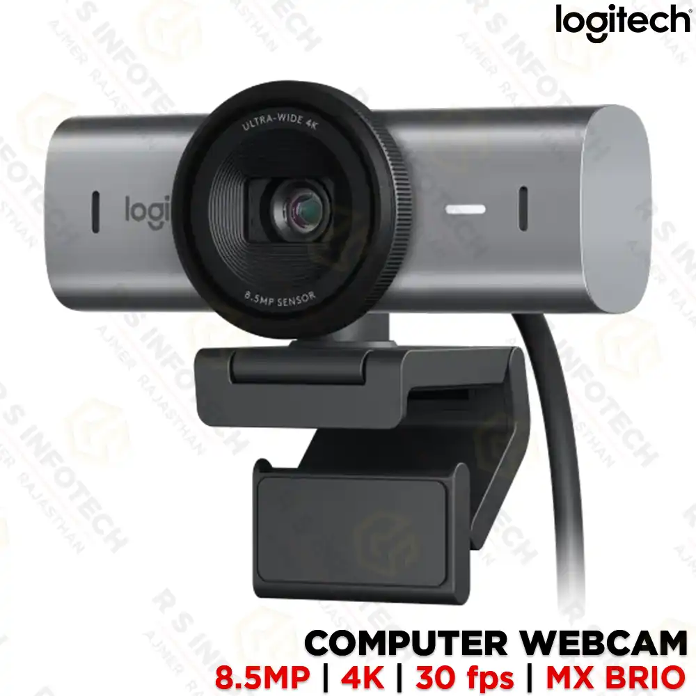 LOGITECH MX BRIO ULTRA HD 4K PREMIUM WEBCAM WITH 8.5MP SONY STARVIS SENSOR