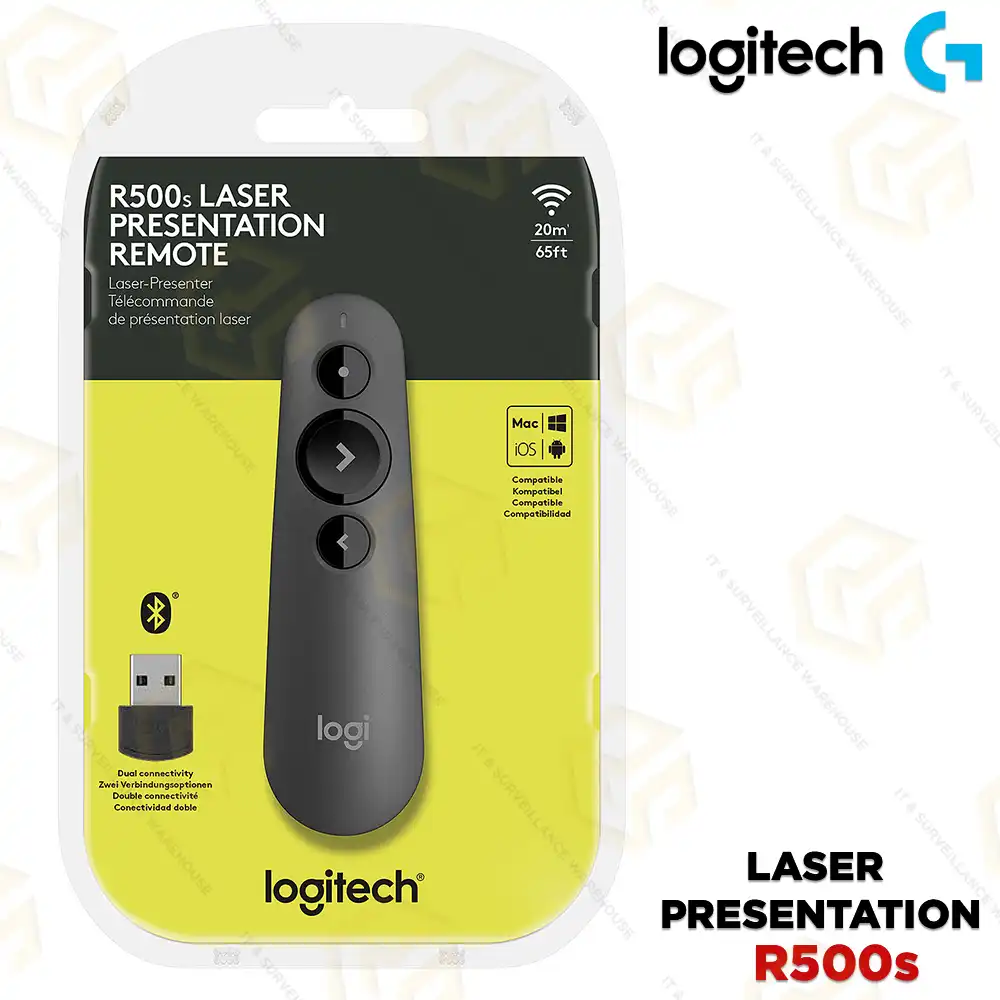 LOGITECH R500 WIRELESS PRESENTATION REMOTE & LASER POINTER WIRELESS PRESENTER