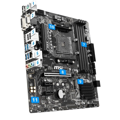 MSI B450M PRO-VDH MAX AMD MOTHERBOARD | AMD A4 SOCKET