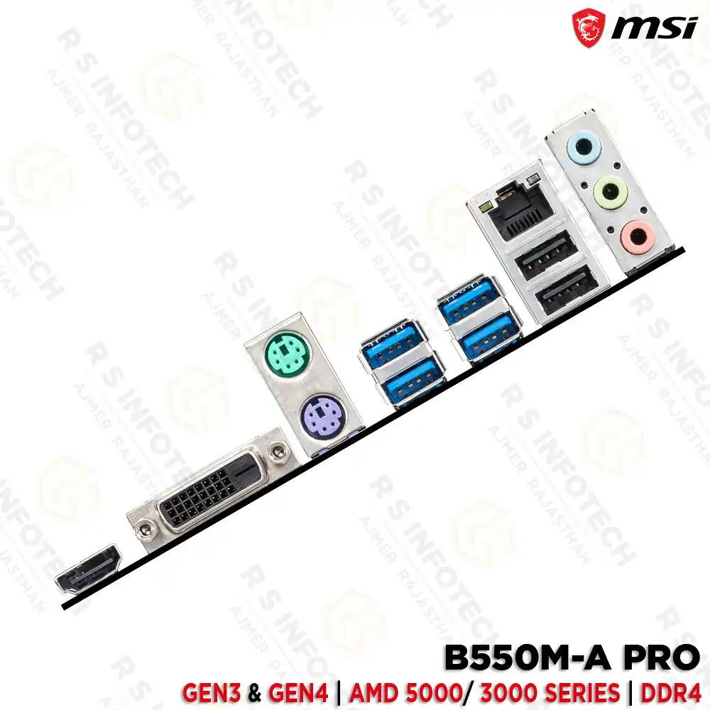 MSI B550M-A PRO DDR4  RYZEN 3000 3200G 3400G 5000 SERIES MOTHERBOARD
