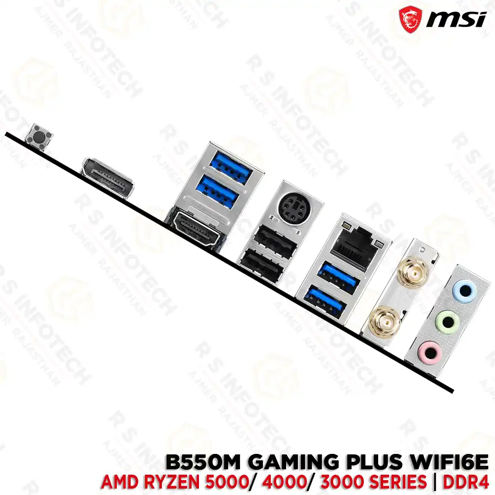MSI B550M GAMING PLUS WIFI6E DDR4 AMD RYZEN 5000 5000G 4000G 3000 SERIES MOTHERBOARD