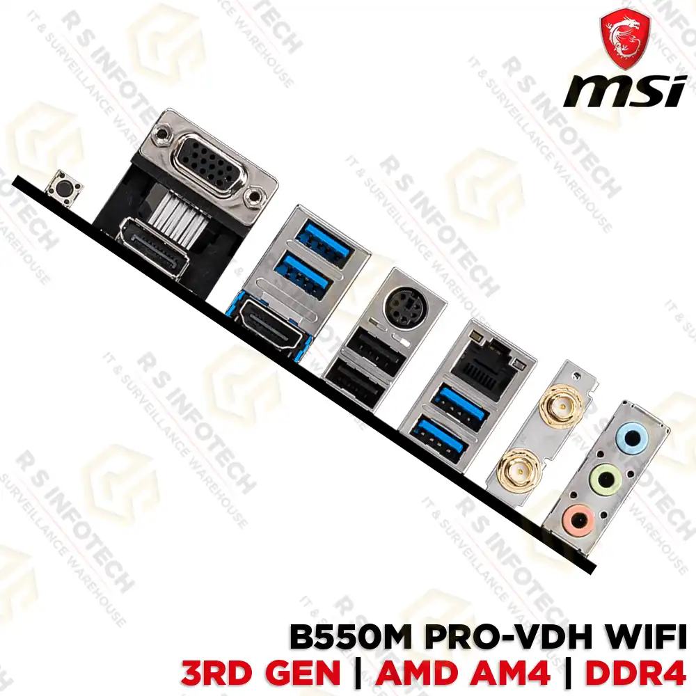 MSI B550M PRO-VDH WIFI+BLUETOOTH AMD MOTHERBOARD AMD A4 SOCKET