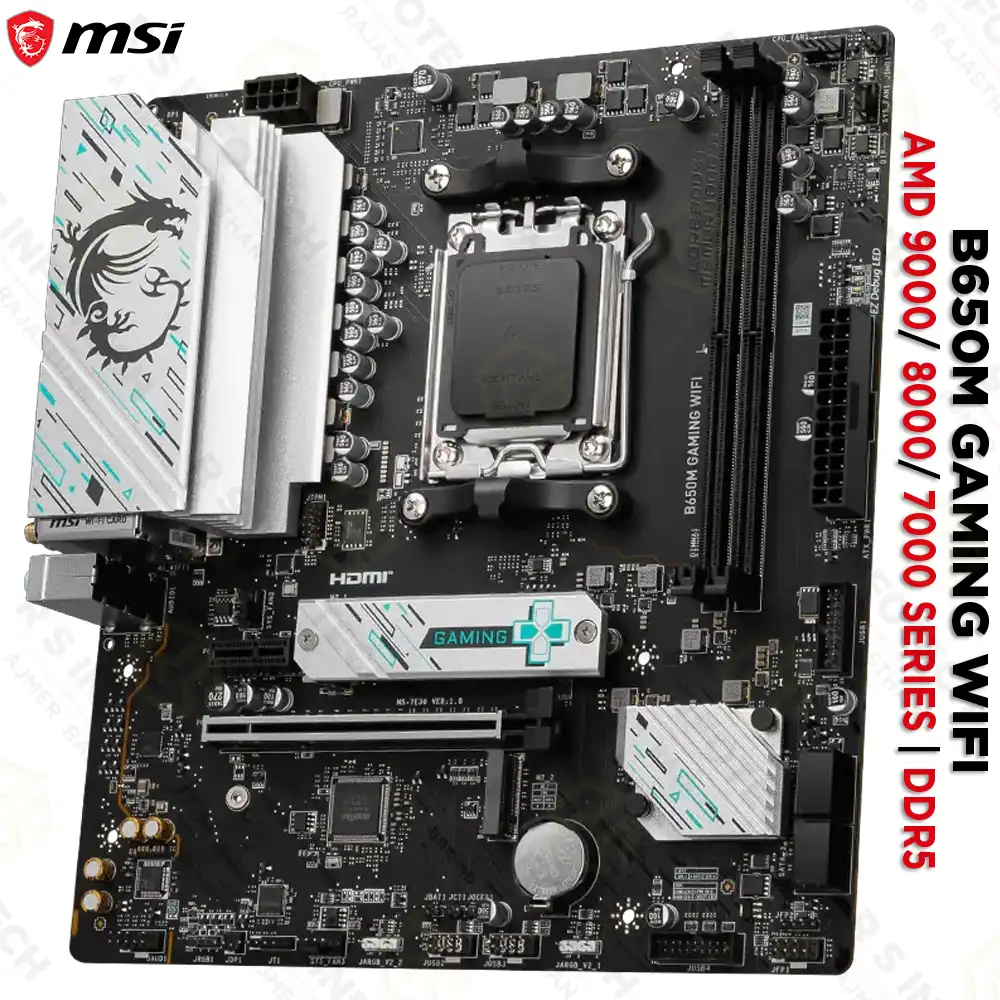 MSI B650M GAMING WIFI DDR5 AM5 MOTHERBOARD | RYZEN 9000/8000/7000 SUPPORT