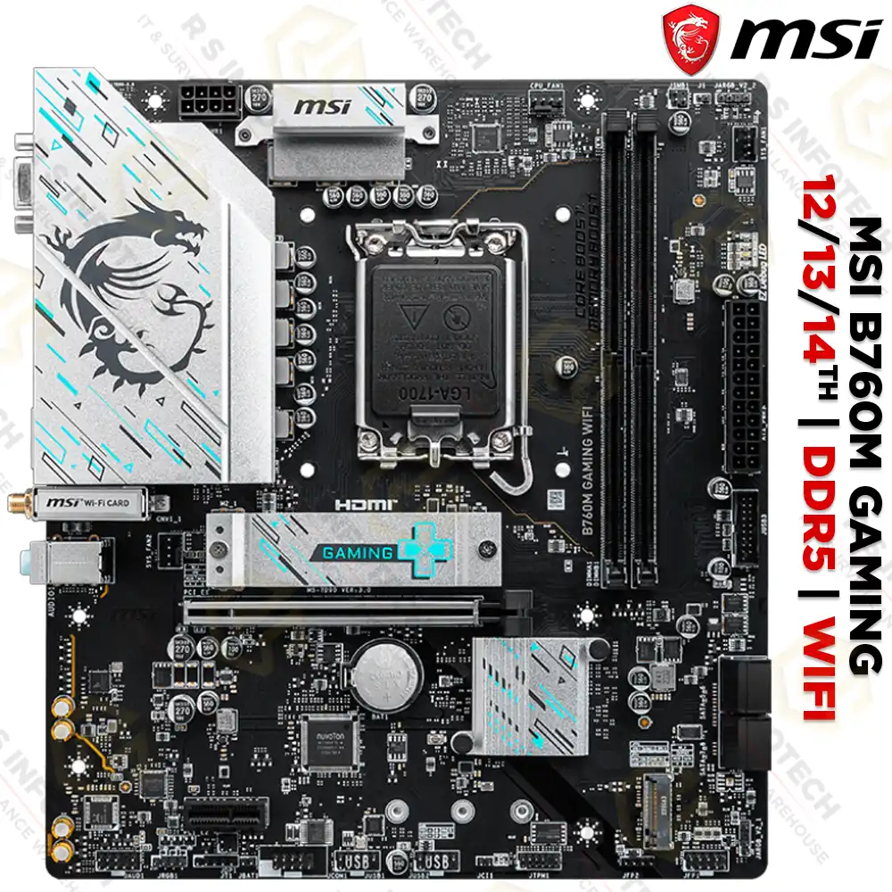 MSI B760M GAMING WIFI DDR5 MOTHERBOARD WIFI+BLUETOOTH 14TH GEN