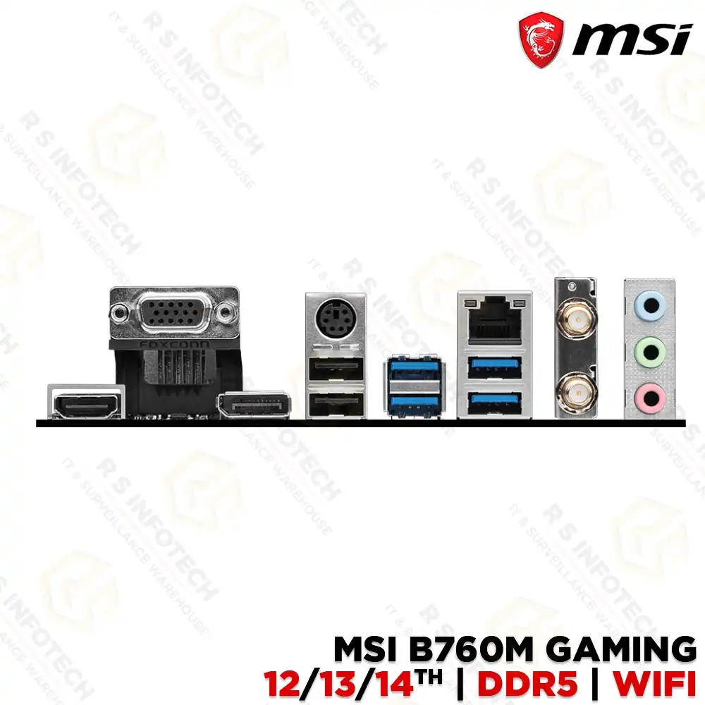 MSI B760M GAMING WIFI DDR5 MOTHERBOARD WIFI+BLUETOOTH 14TH GEN