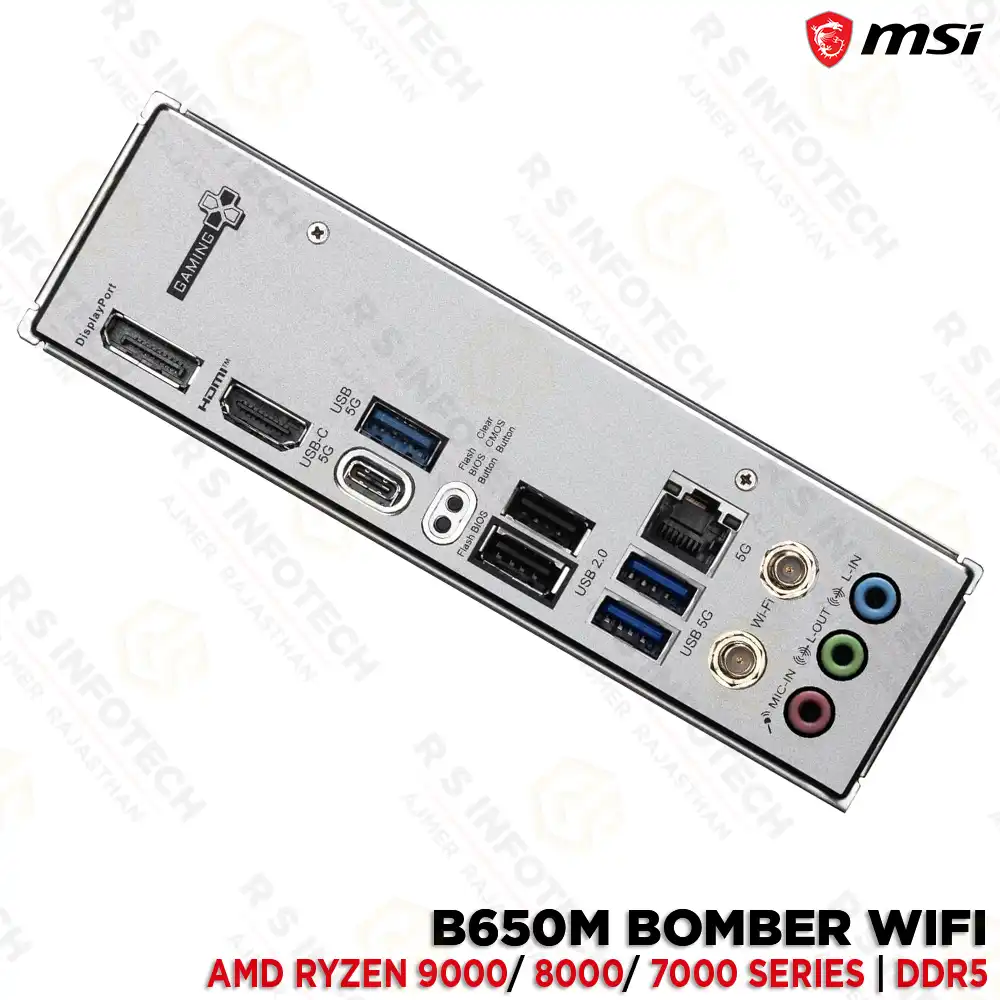 MSI B850M GAMING WIFI AMD AM5 RYZEN 7000 8000 9000 SERIES DDR5 MOTHERBOARD